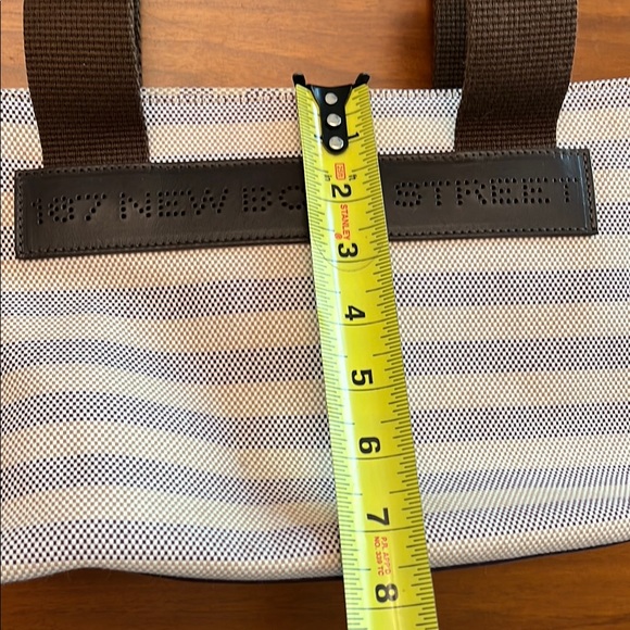 Asprey Brown and Cream Striped Tote -like new! - Picture 11 of 12